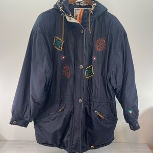 Obermeyer Legend Winter Hooded Ski Coat Women Size 14